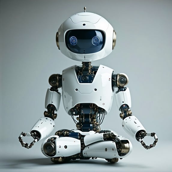 robot meditating